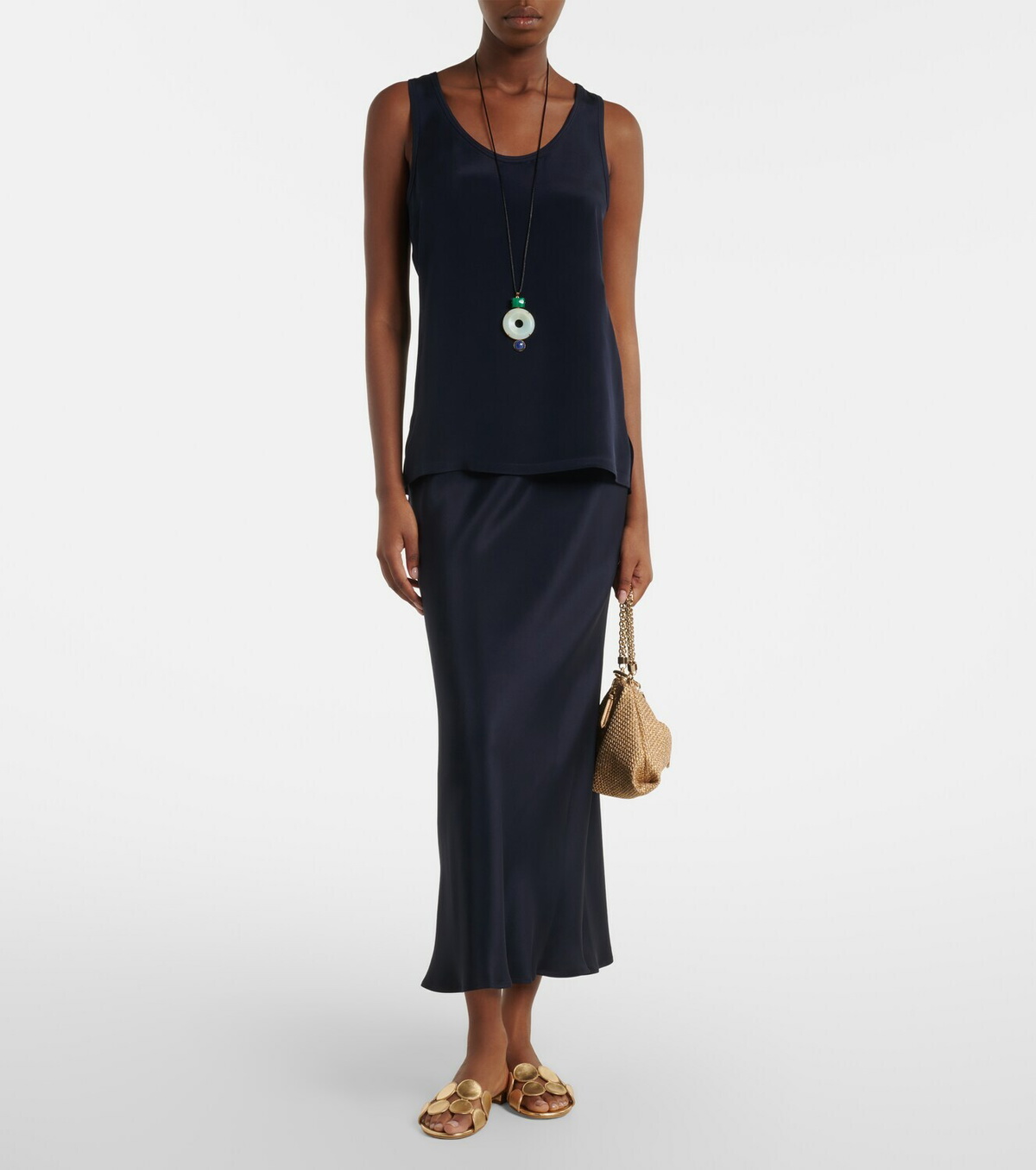 Max Mara Sospiro silk satin maxi skirt