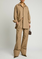 Darkpark Diana Cotton-poplin Trousers Camel