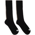 Jil Sander Black Logo Patch Socks