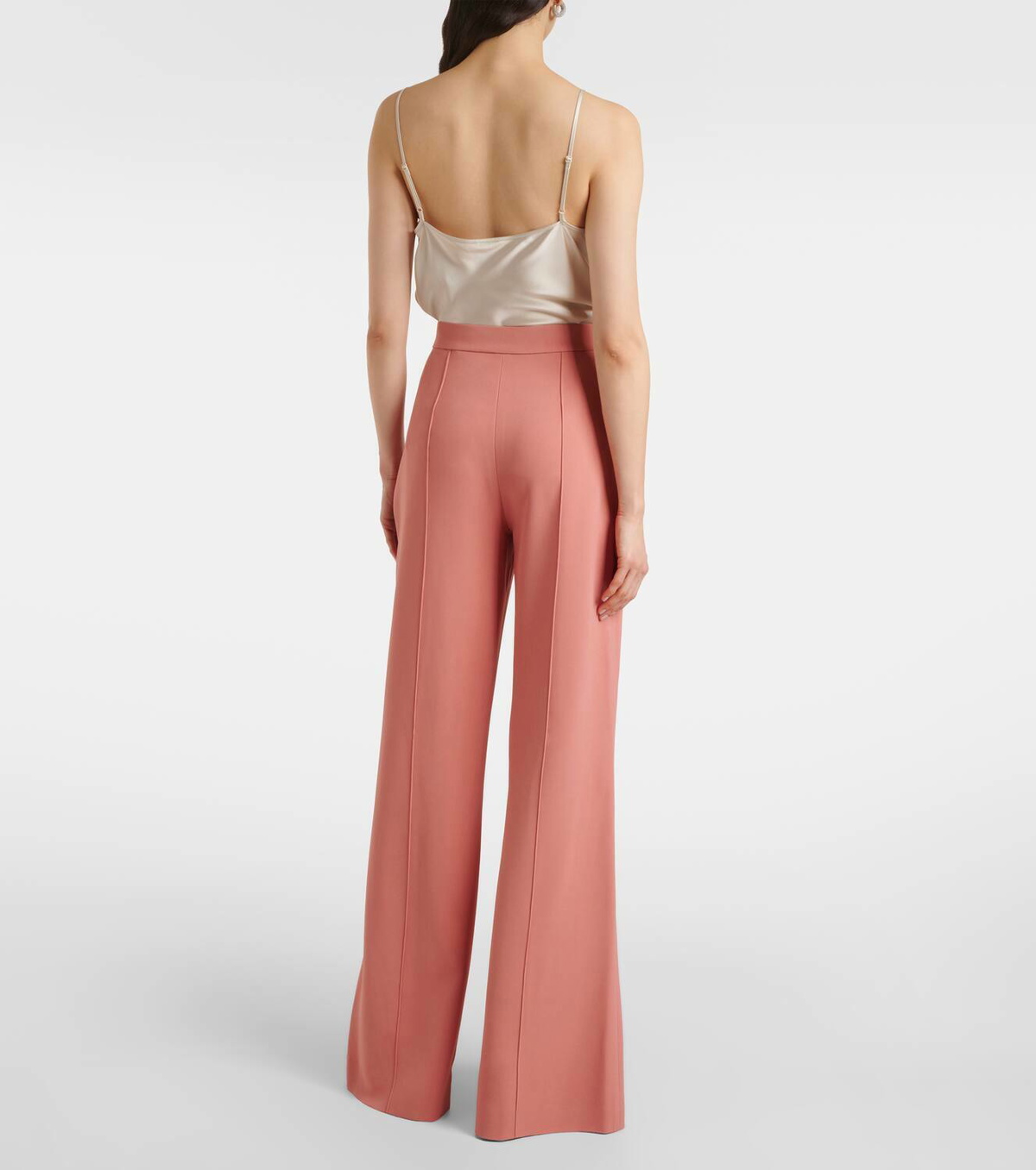 Elie Saab High-rise cady flared pants