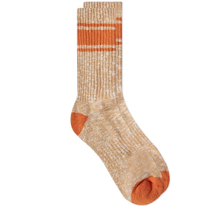 Photo: Kestin Men's Elgin Sock in Rust Marl/Tangerine
