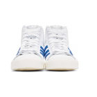 adidas Originals White and Blue Basket Profi Sneakers