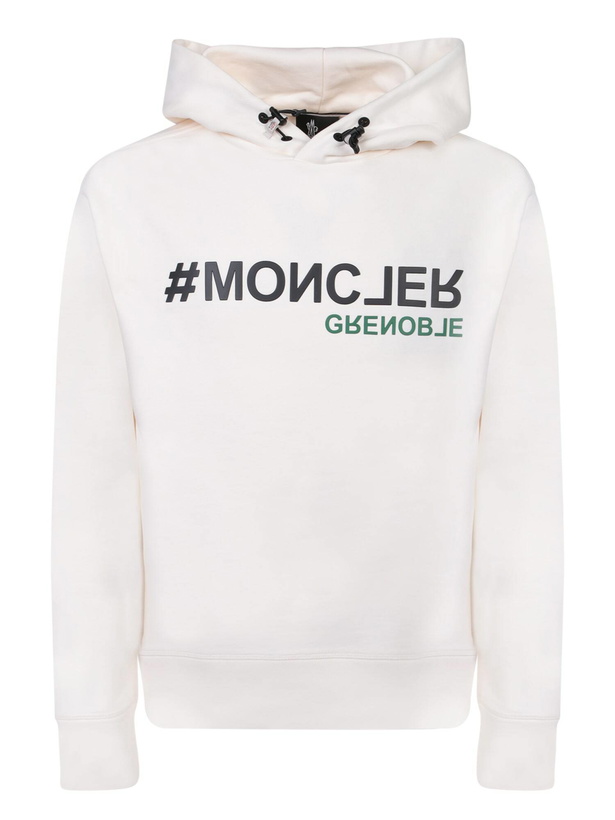 Photo: Moncler Grenoble Logoed Hoodie In White