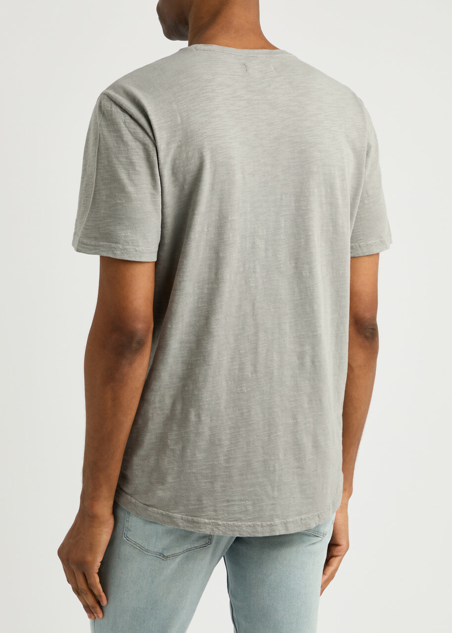 Paige Kenneth Slubbed Cotton T-shirt Grey