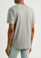 Paige Kenneth Slubbed Cotton T-shirt Grey