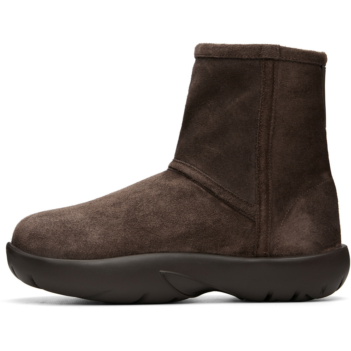 Bottega Veneta Brown Snap Ankle Boots
