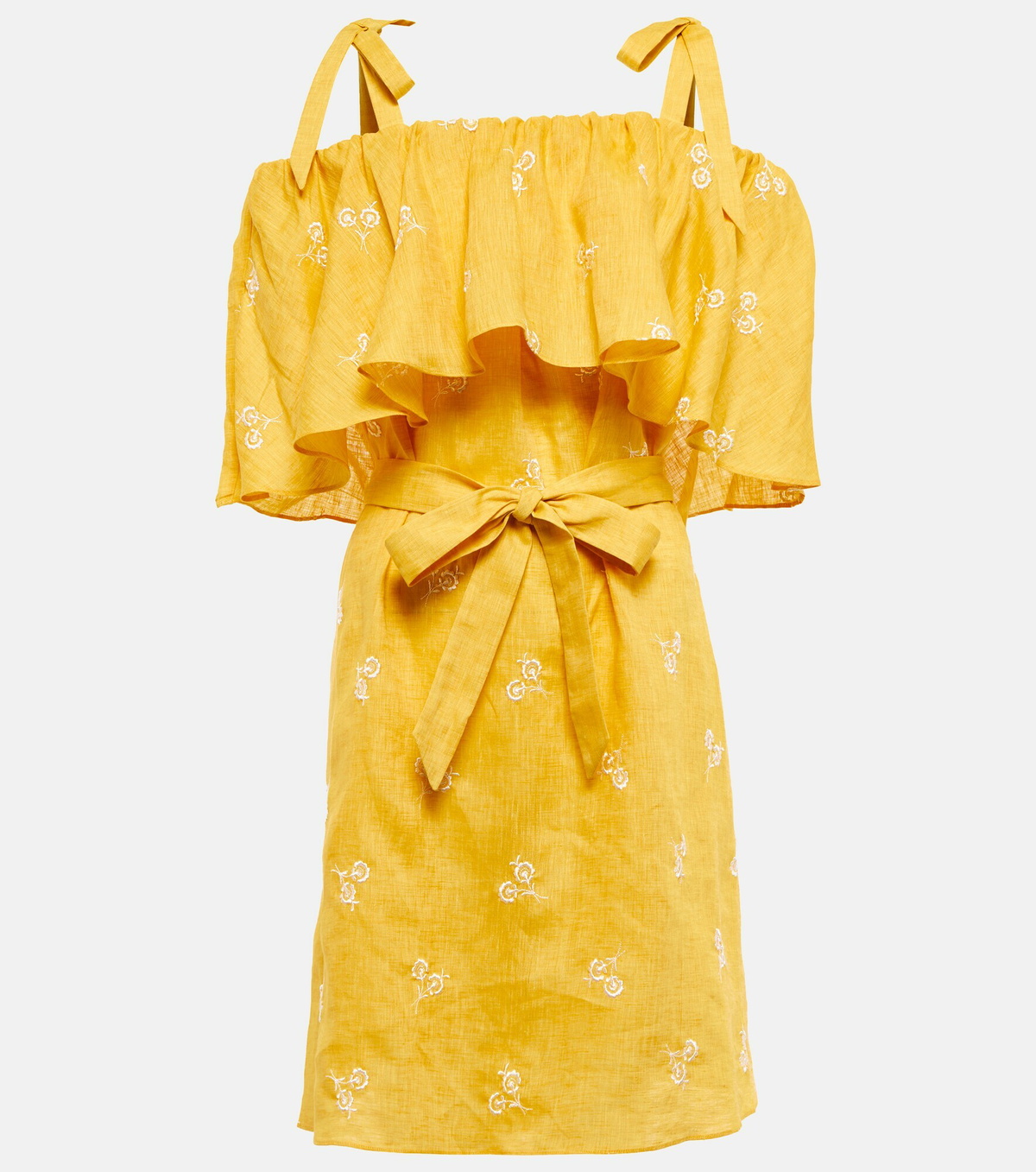 Erdem - Vacation Lyra off-shoulder linen dress Erdem