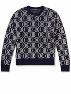 Acne Studios - Katch Wool and Cotton-Blend Jacquard-Knit Sweater - Blue