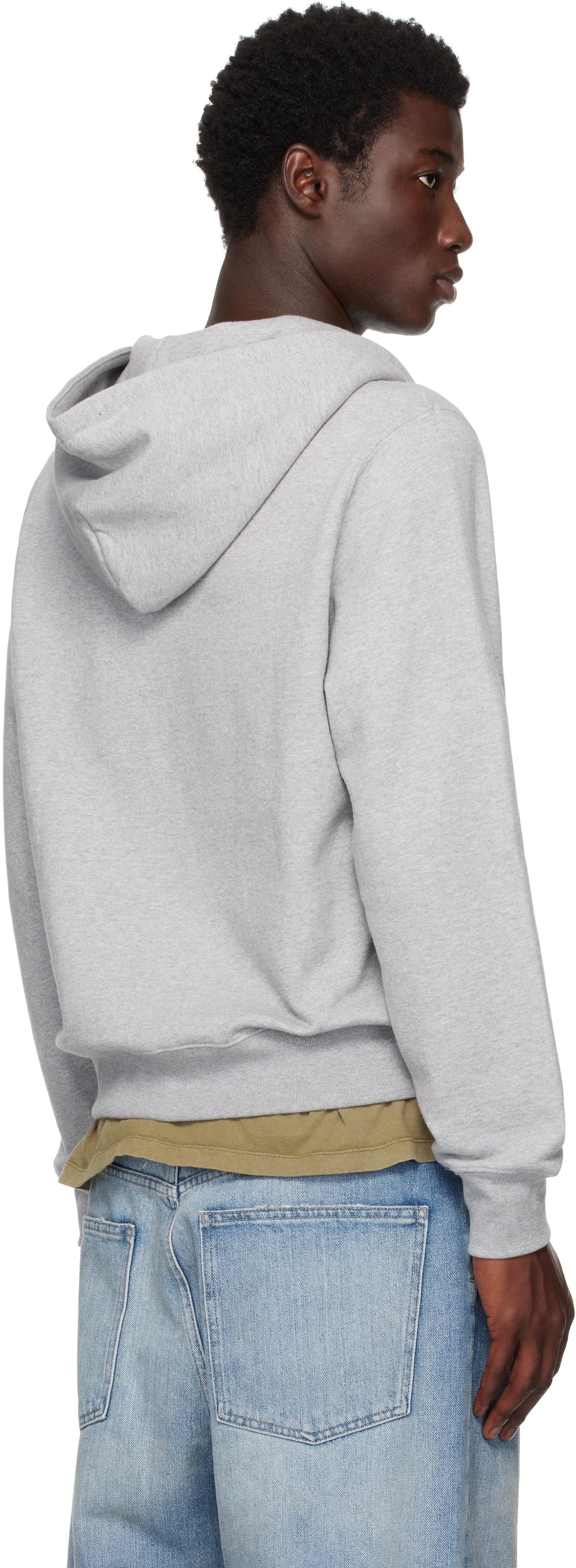 Noah Gray Arch Appliqué Zip-Up Hoodie