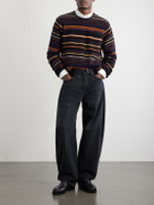 Sacai - Striped Wool-Blend Sweater - Black