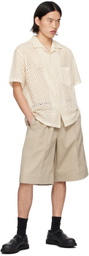 The Frankie Shop Beige Adan Shorts