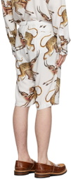 Endless Joy White Leopard Board Shorts