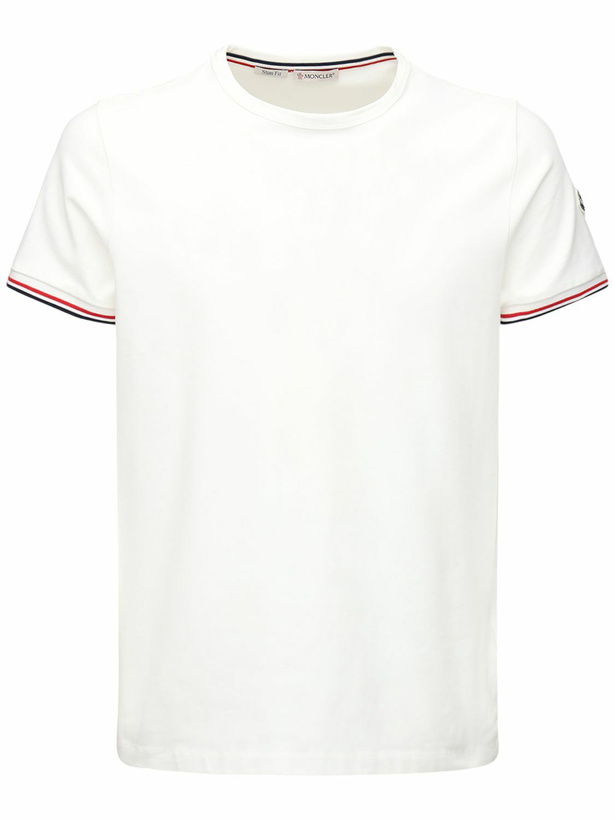 Photo: MONCLER - Stretch Cotton Jersey T-shirt