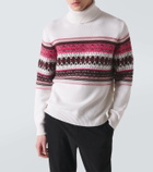 Zegna Intarsia cashmere turtleneck sweater