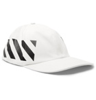 Off-White - Striped Cotton-Twill Baseball Cap - Men - White