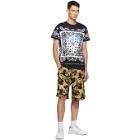 Versace Jeans Couture Black and White Paisley Loop T-Shirt