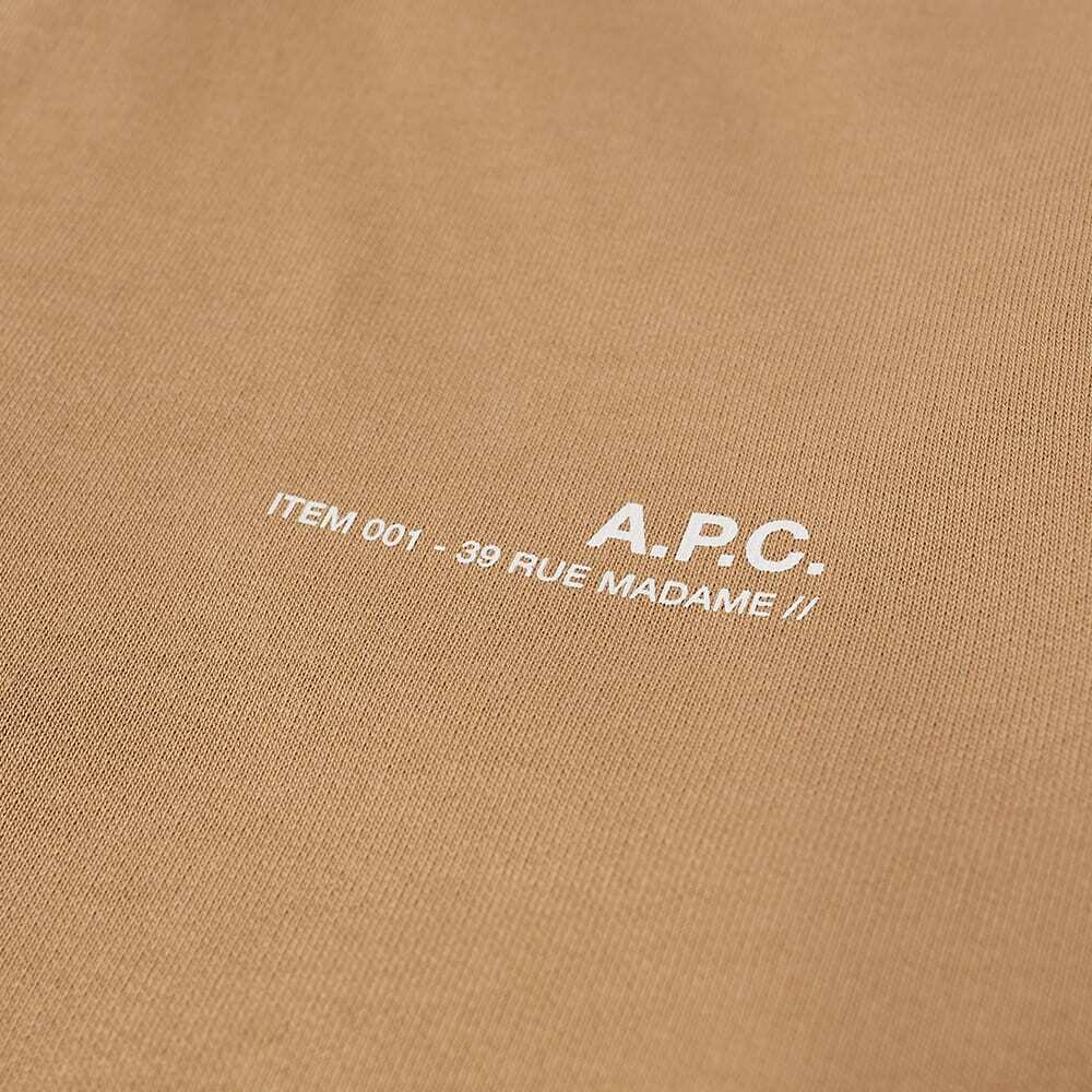 A.P.C. Men's Item Logo Hoody in Beige
