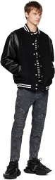 Balmain Black Teddy Bomber jacket