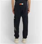 Heron Preston - Slim-Fit Tapered Logo-Appliquéd Cotton-Jersey Sweatpants - Black