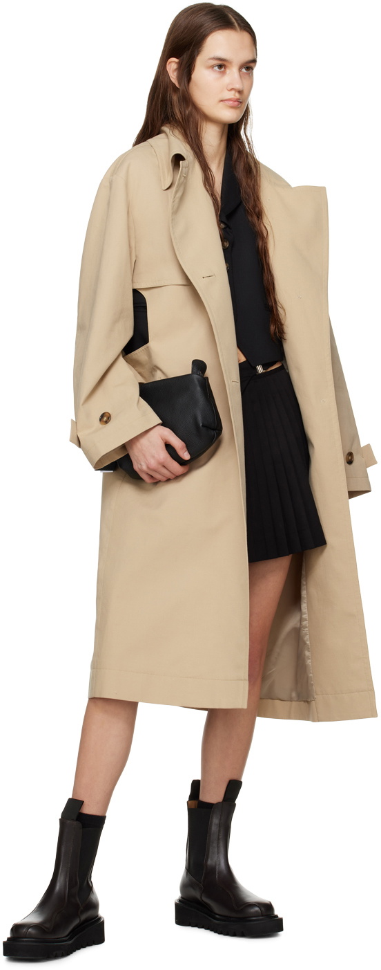 J KOO Black Cross Belted Miniskirt
