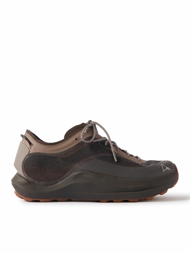 Photo: ROA - Sella Rubber-Trimmed ProWave Jacquard Trail Sneakers - Black