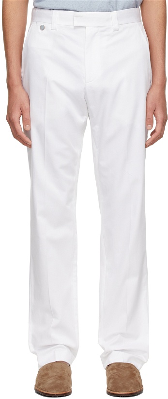 Photo: Agnona White Slim Tailored Trousers