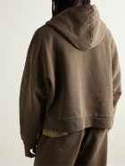 Entire Studios - Eternal Enzyme-Washed Organic Cotton-Jersey Zip-Up Hoodie - Brown