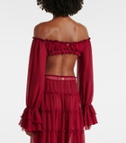 Bananhot Elma off-shoulder crop top