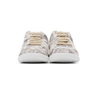 Maison Margiela Grey and White Snake Print Replica Sneakers