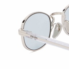Prada Eyewear 0PR B53S Sunglasses in Silver/Azure 