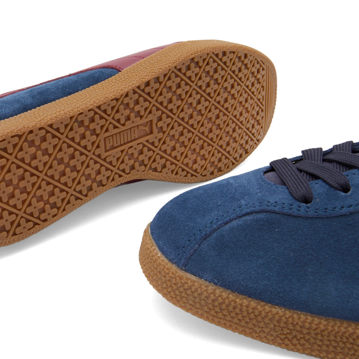 Puma Brasil Sneaker in Persian Blue/Team Regal Red