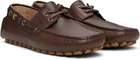 Valentino Garavani Brown Driver Fastaway Buffalo Loafers