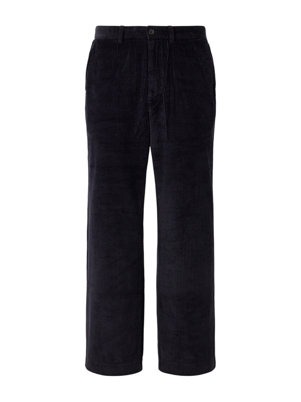 Photo: Aimé Leon Dore - Wide-Leg Cotton-Corduroy Trousers - Black
