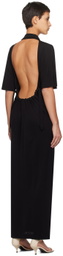 BITE Black Naked Back Maxi Dress
