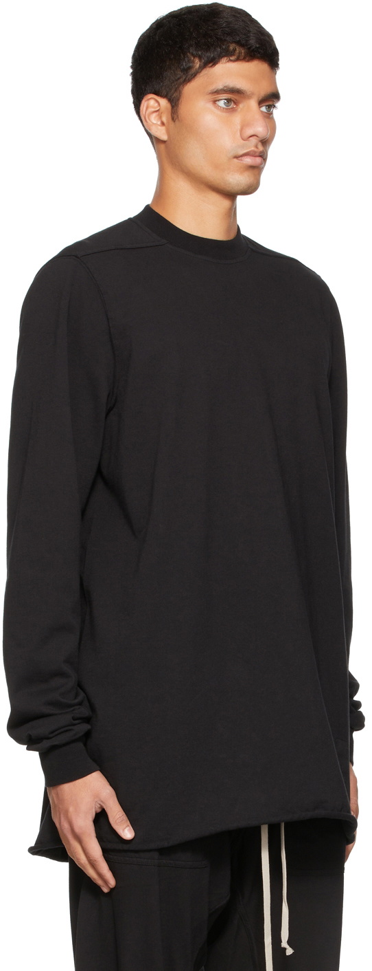 Rick Owens Drkshdw Black Crewneck Sweatshirt Rick Owens Drkshdw