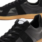 Novesta Men's GAT Leather Court Sneaker in Black/Transparent