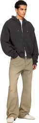 HOPE Black Oversized Zip-Up Hoodie