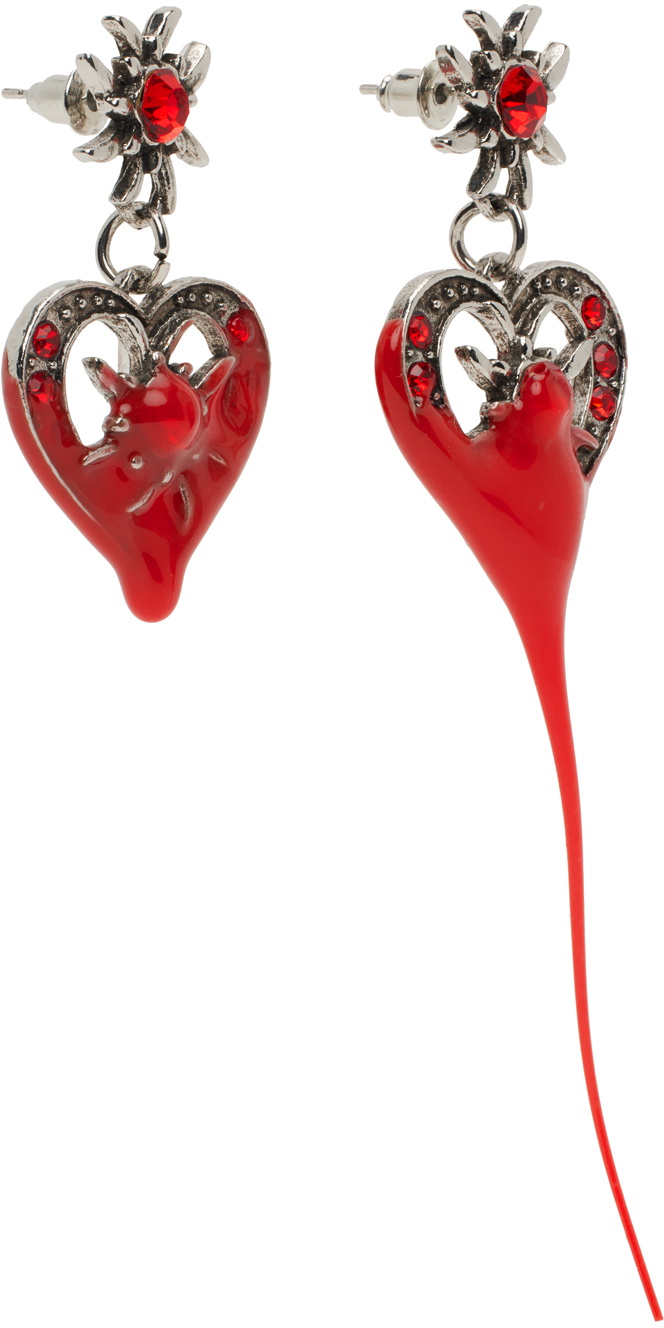 Ottolinger Silver Dipped Heart Earrings