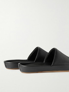 Mulo - Full-Grain Leather Slippers - Black