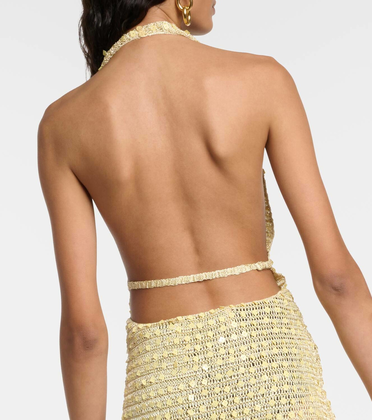 Aya Muse Sequined halterneck mini dress Aya Muse