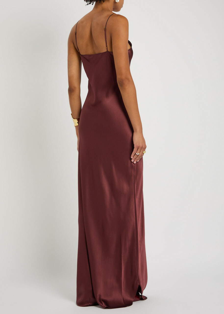 Nili Lotan Cami Silk Gown Red