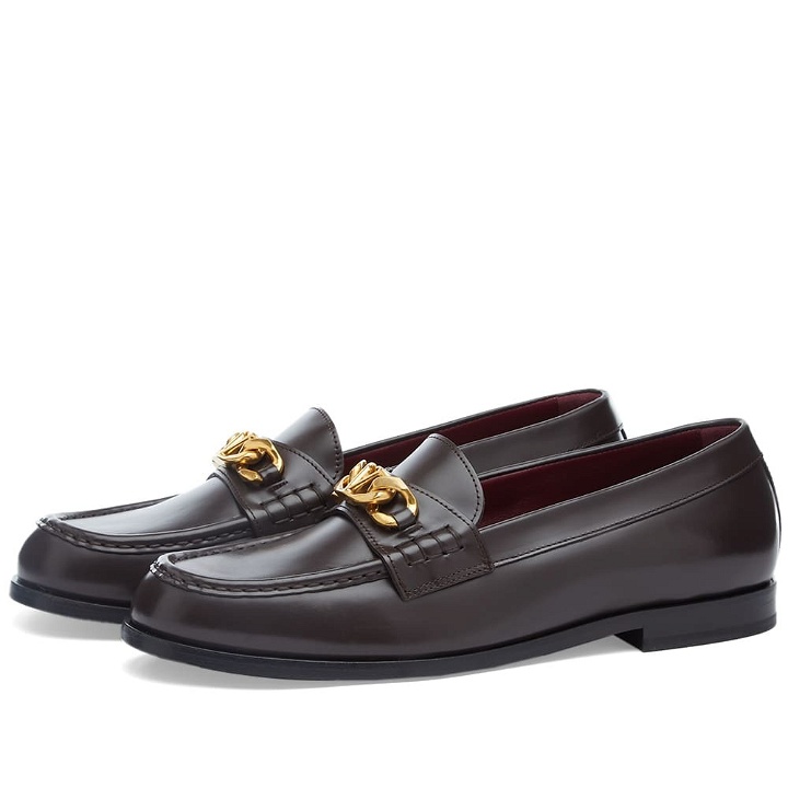 Photo: Valentino Men's Chainlord Loafer in Bitter Chocolate