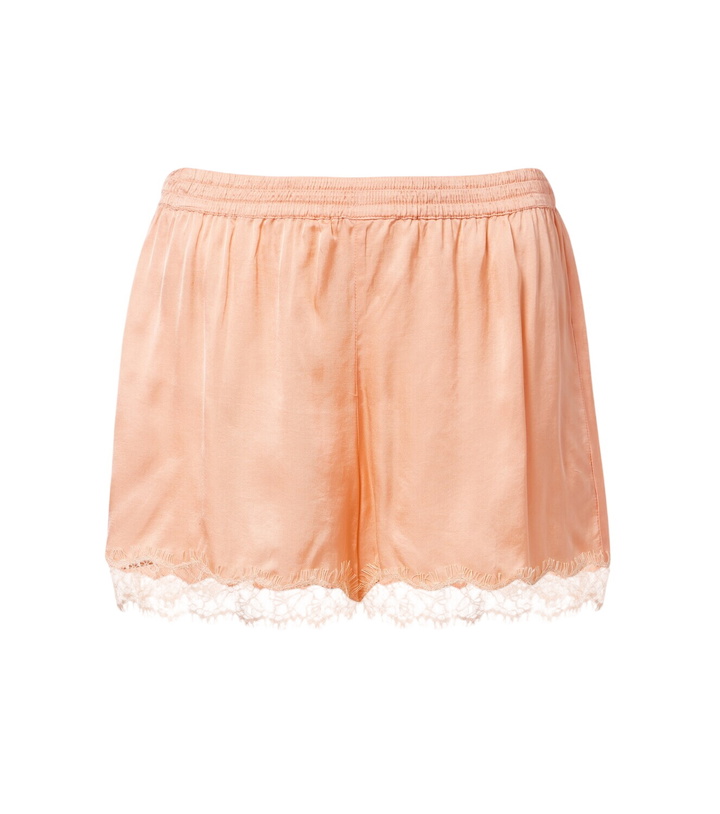 Photo: Poupette St Barth Doris lace-trimmed satin shorts