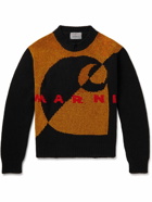 Marni - Carhartt WIP Logo-Intarsia Wool and Silk-Blend Sweater - Black