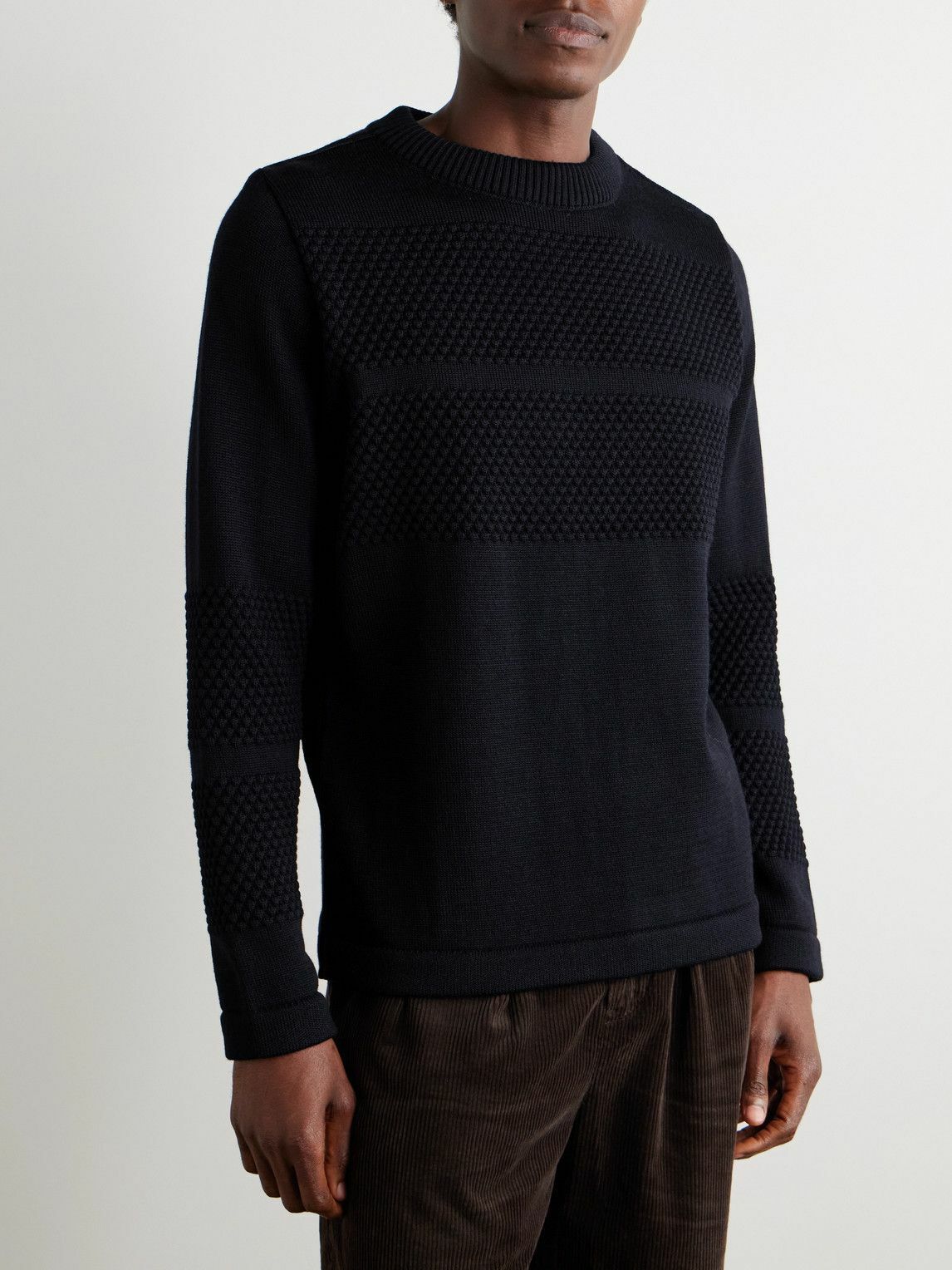 S.N.S. Herning - Fisherman Wool Rollneck Sweater - Blue