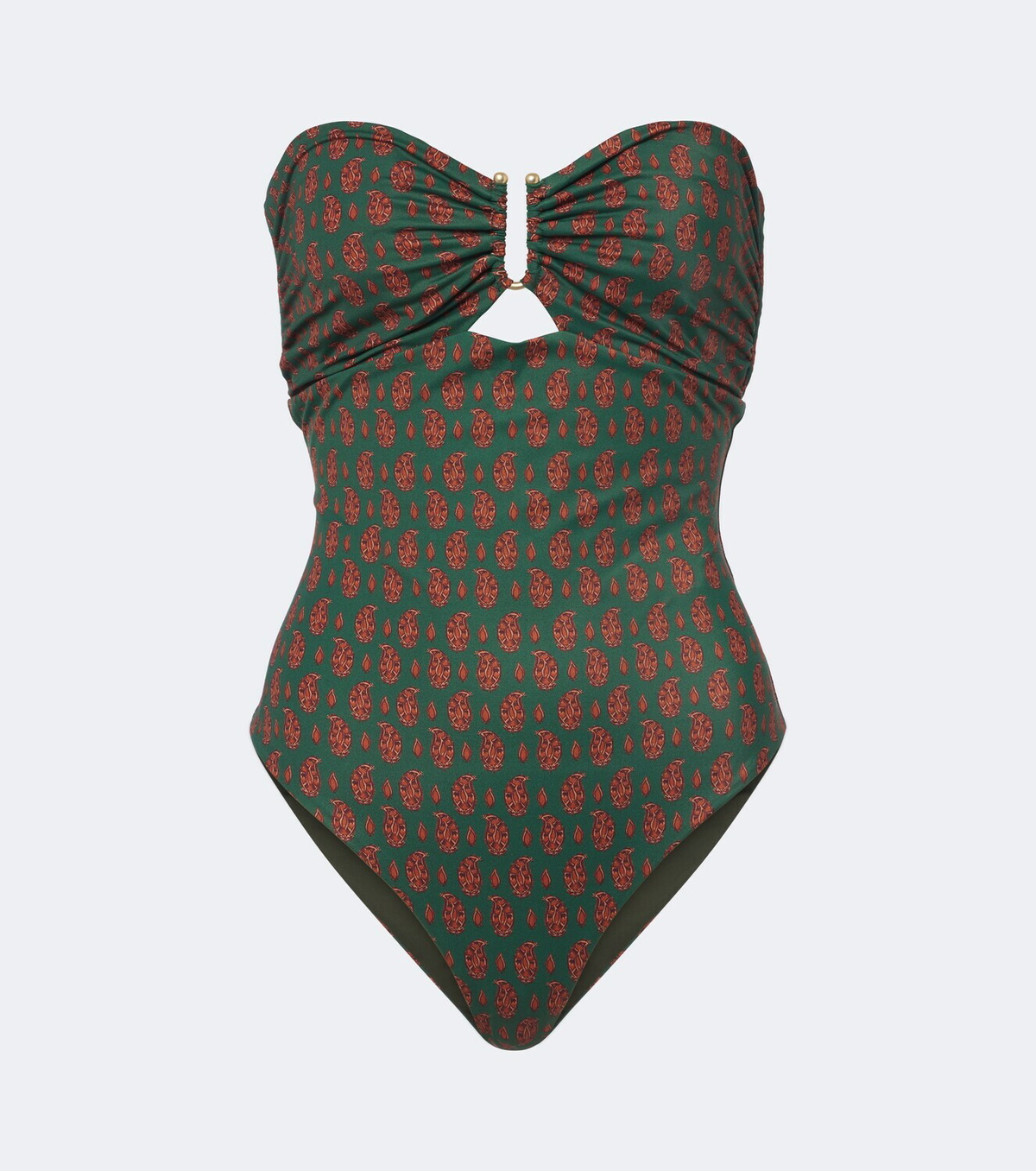 Johanna Ortiz Printed ruched swimsuit