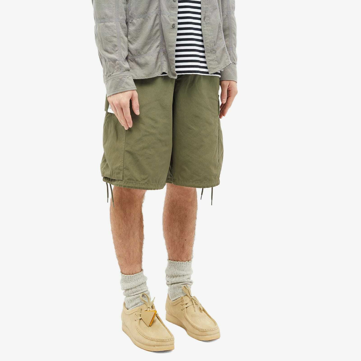 Neighborhood Men's Wide Cargo Short in Olive Drab