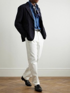 J. Mueser - Neapolitan Slim-Fit Cotton-Chambray Shirt - Blue