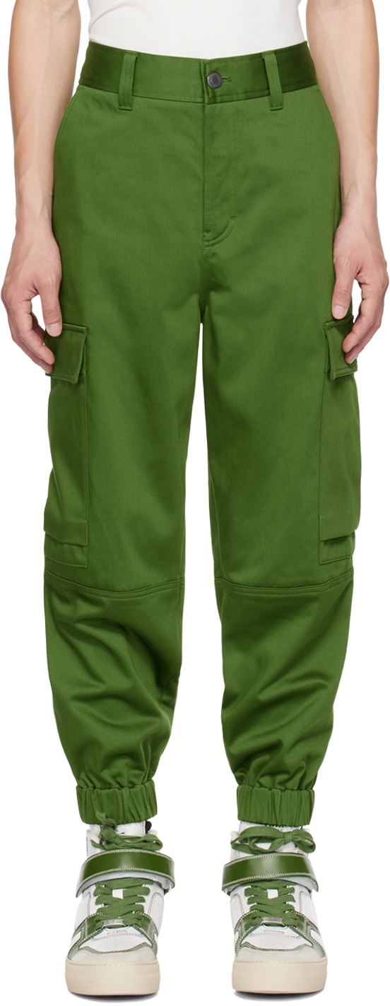 AMI Alexandre Mattiussi Green Elasticized Cuffs Cargo Pants AMI ...