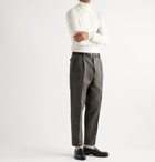 Barena - Slim-Fit Herringbone Woven Trousers - Brown